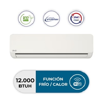 EAA. Muro Frío/Calor 12.000 BTUH R32 Inverter Modelo Ecoflow Con Wifi Integrado