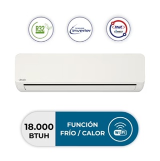 EAA. Muro Frío/Calor 18.000 BTUH R32 Inverter Modelo Ecoflow Con Wifi Integrado